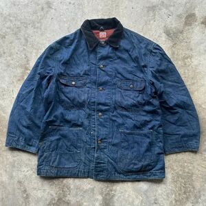 Vintage 50s Penney's Big Mac Denim Chore Coat Lined Size L/XL